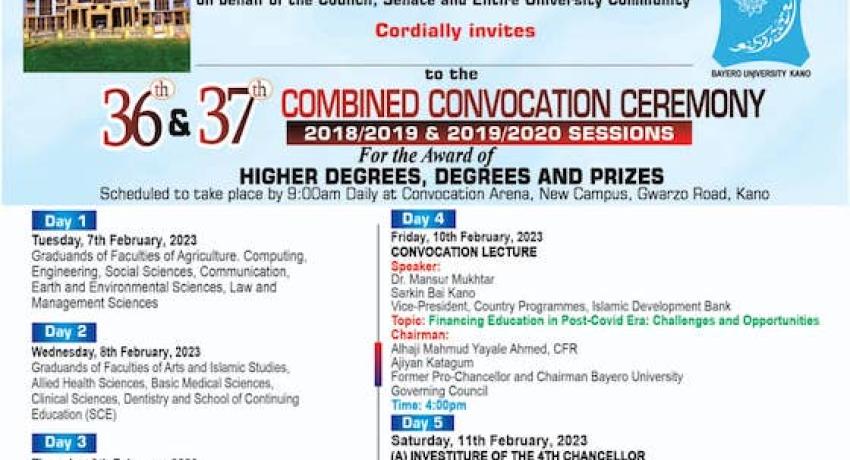 36th & 37th Combined Convocation Ceremony